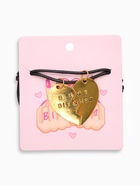 Браслеты парные «Неразлучники» сердце стервы, цвет чёрный, 7 см - фото 23530716