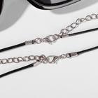 Кулоны «Неразлучники» волк и овечка, цвет бело-синий на чёрном шнурке, 45 см - фото 24422263