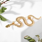 Брошь «Змея» извилистая, цвет золото - Фото 2