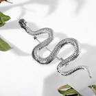 Брошь "Змея" извилистая, цвет серебро - Фото 1