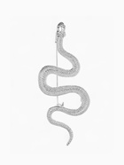 Брошь «Змея», извилистая, цвет серебро - Фото 1