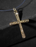 Кулон на леске «Крестик», плавный, белый в золоте, 30 см - Фото 5