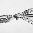 Кулон "Цепь" жемчужная таблетка, цвет белый в серебре, 50см - фото 24422266