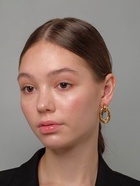 Серьги металл «Геометрия» овалы переплетённые, цвет золото 6244662