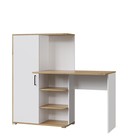 Стол компьютерный со шкафом «Лайт», 1420×356×1282 мм, цвет белый/дуб золотой - Фото 1