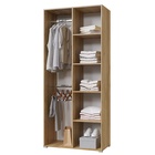 Шкаф прямой двухстворчатый «Лайт», 900×480×2052 мм, цвет белый/дуб золотой - Фото 3