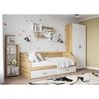 Шкаф прямой двухстворчатый «Лайт», 900×480×2052 мм, цвет белый/дуб золотой - Фото 4