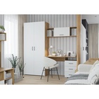 Шкаф прямой двухстворчатый «Лайт», 900×480×2052 мм, цвет белый/дуб золотой - Фото 5