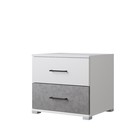 Тумба прикроватная Nova, 500×410×452 мм, цвет белый/бетон - Фото 3