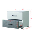 Тумба прикроватная Nova, 500×410×452 мм, цвет белый/бетон - Фото 4