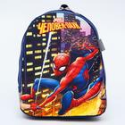 Рюкзак детский, синий, 19×9×23, отдел на молнии, Человек-паук - фото 36527811