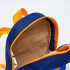 Рюкзак детский, 19*9*23, отд на молнии, синий - фото 24468167