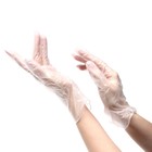 Перчатки Benovy (Saf&ty), виниловые, размер M, 50 пар, прозрачные - Фото 1