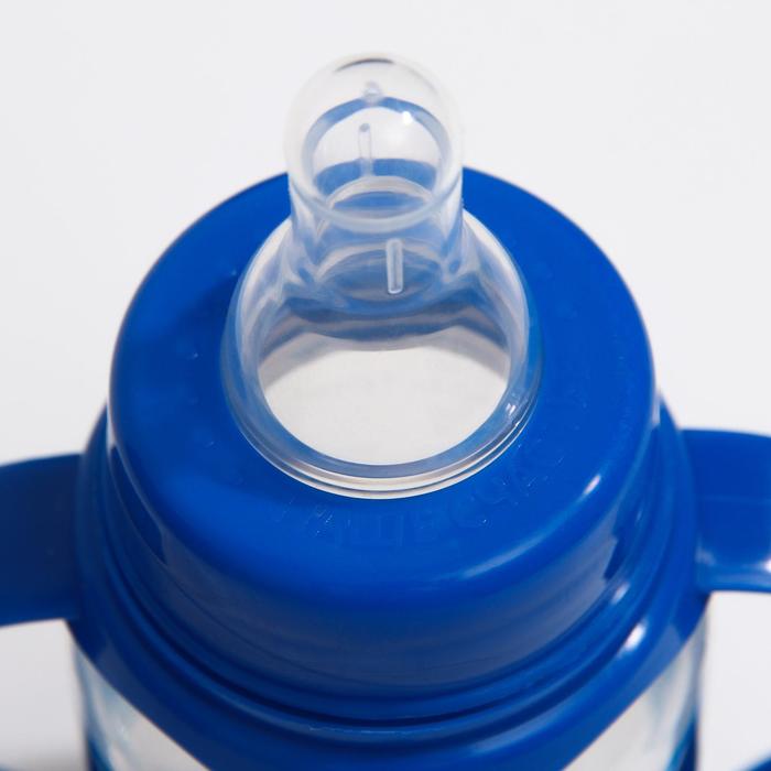 Бутылочка для кормления «Сгущенное молоко», классическое горло, 150 мл., от 0 мес., цилиндр, с ручками - фото 1913851087
