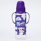 Бутылочка для кормления малыша M&B «Шоколадное молоко», классическое горло, с ручками, от 0 мес., 250 мл., цилиндр - Фото 2