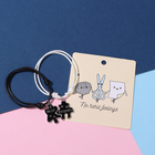 Браслеты «Неразлучники» пазлы с сердечком, цвет чёрно-белый, 7 см - Фото 5