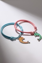 Браслеты парные «Неразлучники» дельфины, цвет розово-голубой - фото 31470033