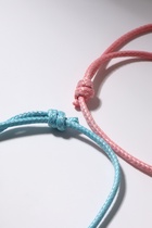 Браслеты парные «Неразлучники» дельфины, цвет розово-голубой - фото 31470034