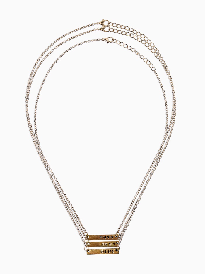 Кулоны парные на цепочке «Три сестры», 45 см, цвет золото