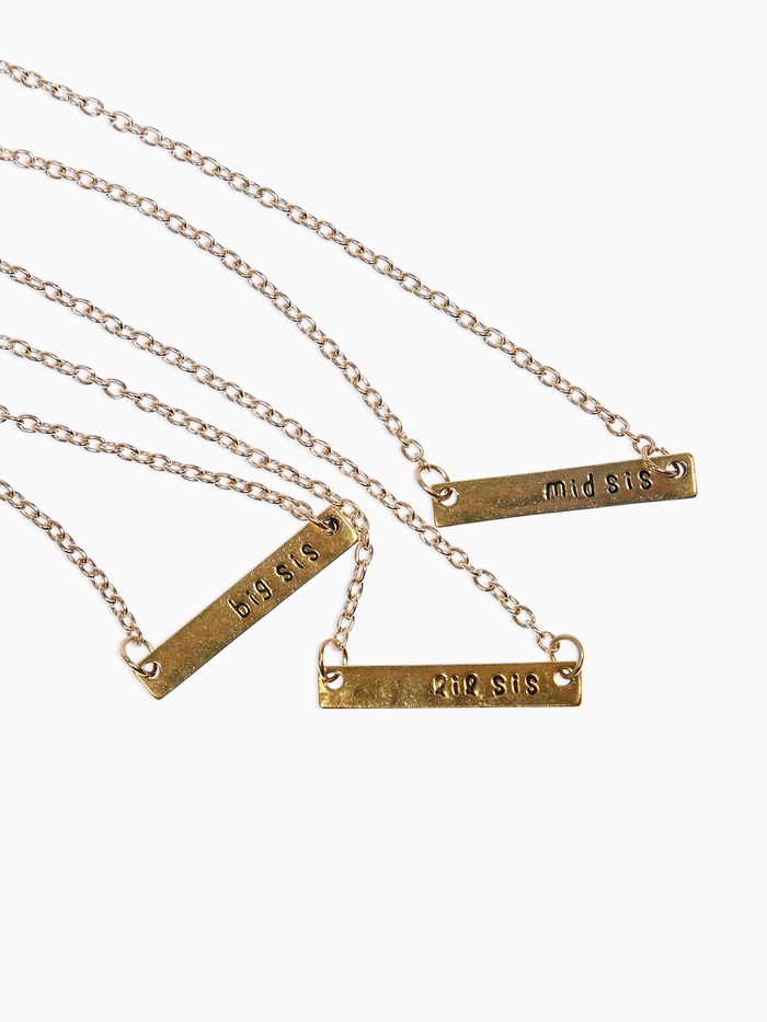 Кулоны парные на цепочке «Три сестры», 45 см, цвет золото - Фото 1