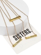 Кулоны парные на цепочке «Три сестры», 45 см, цвет золото - Фото 2