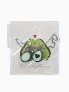 Кулоны «Неразлучники. Авокадо с сердечком», коричнево-зелёные в серебре, 45 см  (артикул 5514352)  большой выбор товаров оптом и в розницу по низким ценам с доставкой