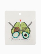 Кулоны «Неразлучники. Авокадо с сердечком», коричнево-зелёные в серебре, 45 см  (артикул 5514352)  большой выбор товаров оптом и в розницу по низким ценам с доставкой