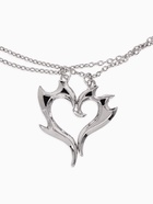 Кулоны «Неразлучники» горящее сердце, цвет чернёное серебро, 45 см - Фото 1