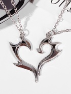 Кулоны «Неразлучники» горящее сердце, цвет чернёное серебро, 45 см  (артикул 5514357)  большой выбор товаров оптом и в розницу по низким ценам с доставкой