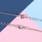 Кулоны "Неразлучники" мячик, цвет чёрно-белый в серебре, 45 см - фото 24422283