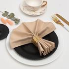 Салфетка столовая «Этель», 40×40 см, бежевая, 100% хлопок, саржа, 250 г/м² - Фото 1