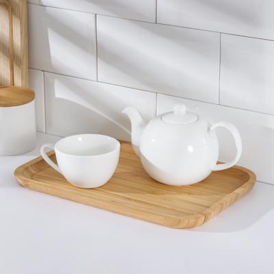 Блюдо для подачи Доляна Striata, прямоугольное, 29×20 см, бамбук