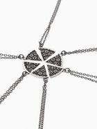 Кулоны парные на цепочке «Неразлучники», круг пиццы, цвет чернёное серебро, 45 см - Фото 9