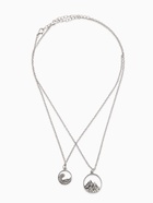 Кулоны парные «Горы и море», 45 см, цвет чернёное серебро - Фото 2