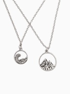 Кулоны парные «Горы и море», 45 см, цвет чернёное серебро - Фото 1