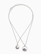 Кулоны парные «Горы и море», 45 см, цвет чернёное серебро - Фото 4