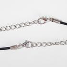 Кулоны на шнурке «Неразлучники» волки в диске, цвет чёрный в серебре, 45 см - фото 24422286