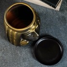 Горшок - органайзер "Клеопатра" черный с золотом, 1,6л/ 16х17х16см - Фото 5