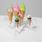 Подставка под мороженое 25×26×15, оргстекло 3 мм, d=4 см, цвет прозрачный, В ЗАЩИТНОЙ ПЛЁНКЕ - Фото 2