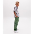 Рубашка для мальчика MINAKU: Cotton collection, цвет коричневый/белый, рост 98 см - Фото 2