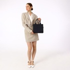 Сумка женская тоут TEXTURA на молнии, 25×12×22 см, чёрный - Фото 8