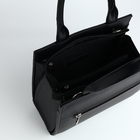 Сумка женская тоут TEXTURA на молнии, 25×12×22 см, чёрный - Фото 10