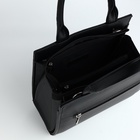 Сумка женская тоут TEXTURA на молнии, 25×12×22 см, чёрный - Фото 12