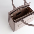 Сумка женская тоут TEXTURA на молнии, 25×12×22 см, серый - Фото 11