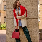 Сумка женская на молнии TEXTURA, маленький размер, цвет красный - Фото 12