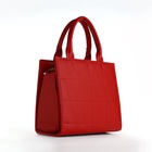 Сумка женская на молнии TEXTURA, маленький размер, цвет красный - Фото 4