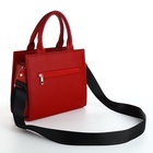 Сумка женская на молнии TEXTURA, маленький размер, цвет красный - Фото 6