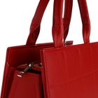 Сумка женская на молнии TEXTURA, маленький размер, цвет красный - Фото 7