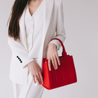 Сумка женская на молнии TEXTURA, маленький размер, цвет красный - Фото 10