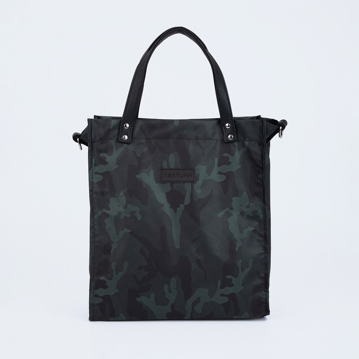 Сумка-тоут на молнии, цвет хаки - Фото 1